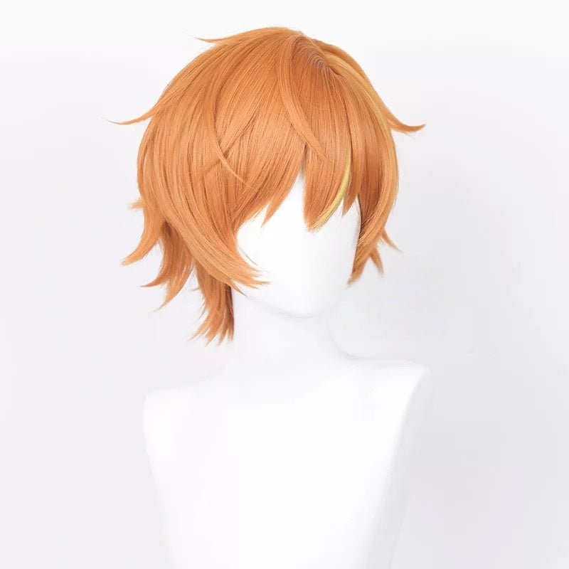 L - email Wig Project SEKAI Shinonome Akito Hatsune Miku Orange 30cm Cosplay Wig - lemailwigs