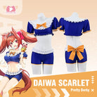 L - email Wig Uma musume: Pretty Derby Daiwa Scarlet Swimsuit Cosplay Costume - lemailwigs