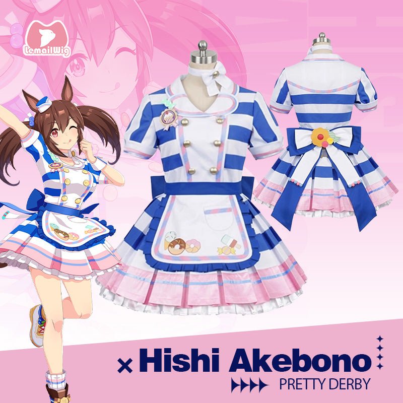 L - email Wig Uma musume: Pretty Derby Hishi Akebono Cosplay Costume - lemailwigs