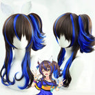 L - email Wig Umamusume: Pretty Derby Daitaku Helios Blown Blue Ears And Tail Cosplay Wig - lemailwigs