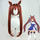 L - email Wig Umamusume: Pretty Derby Daiwa Scarlet Brown Halloween Cosplay Wig - lemailwigs