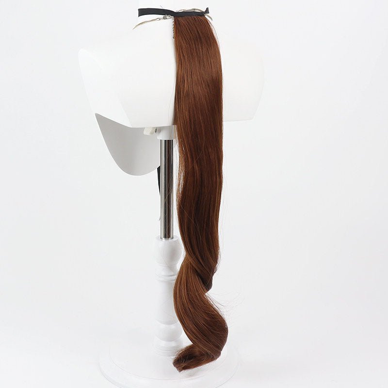 L - email Wig Umamusume: Pretty Derby Epiphaneia Brown Cosplay Wig Tail - lemailwigs