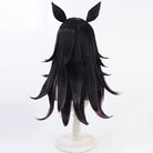 L - email Wig Umamusume: Pretty Derby Fenomeno Black Purple Tail And Ears Halloween Cosplay Wig - lemailwigs