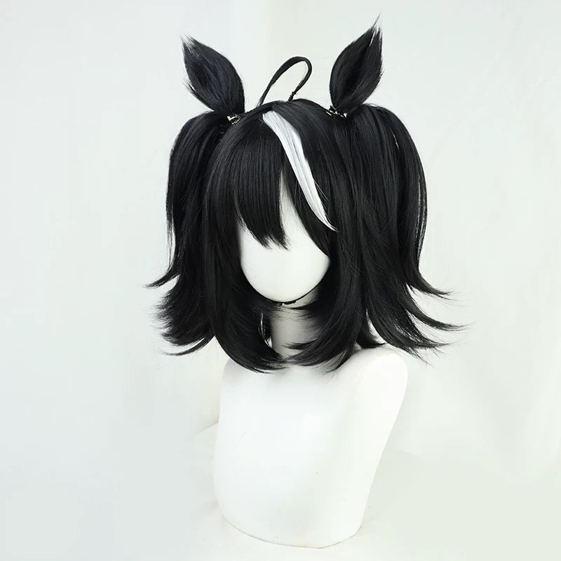 L - email Wig Umamusume: Pretty Derby Kitasan Black Double Braids Cosplay Wig - lemailwigs