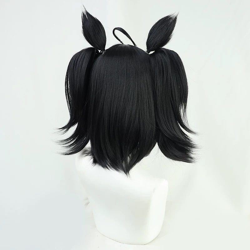 L - email Wig Umamusume: Pretty Derby Kitasan Black Double Braids Cosplay Wig - lemailwigs