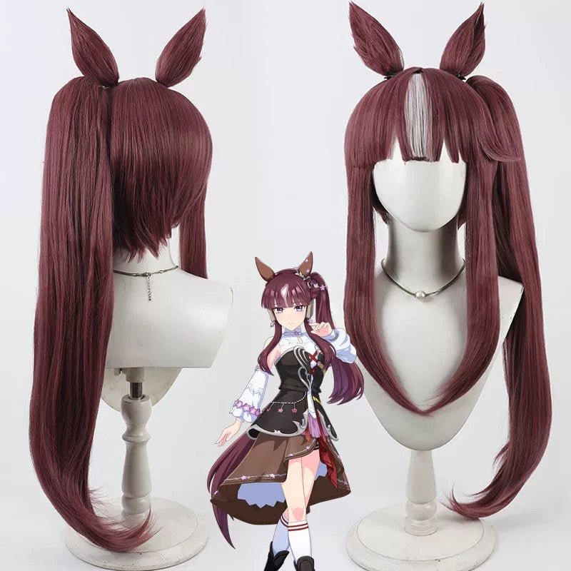 L - email Wig Umamusume: Pretty Derby Lucky Lilac Brown Ear And Tail Cosplay Wig - lemailwigs