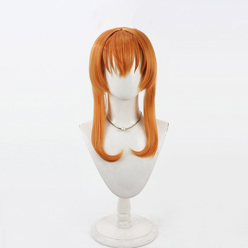 L - email Wig Umamusume: Pretty Derby Mayano Top Gun Wedding Orange Cosplay Waig Ears Tail - lemailwigs