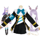L - email Wig Umamusume: Pretty Derby Mejiro McQueen Halloween Cosplay Costume And Wig Full Set - lemailwigs