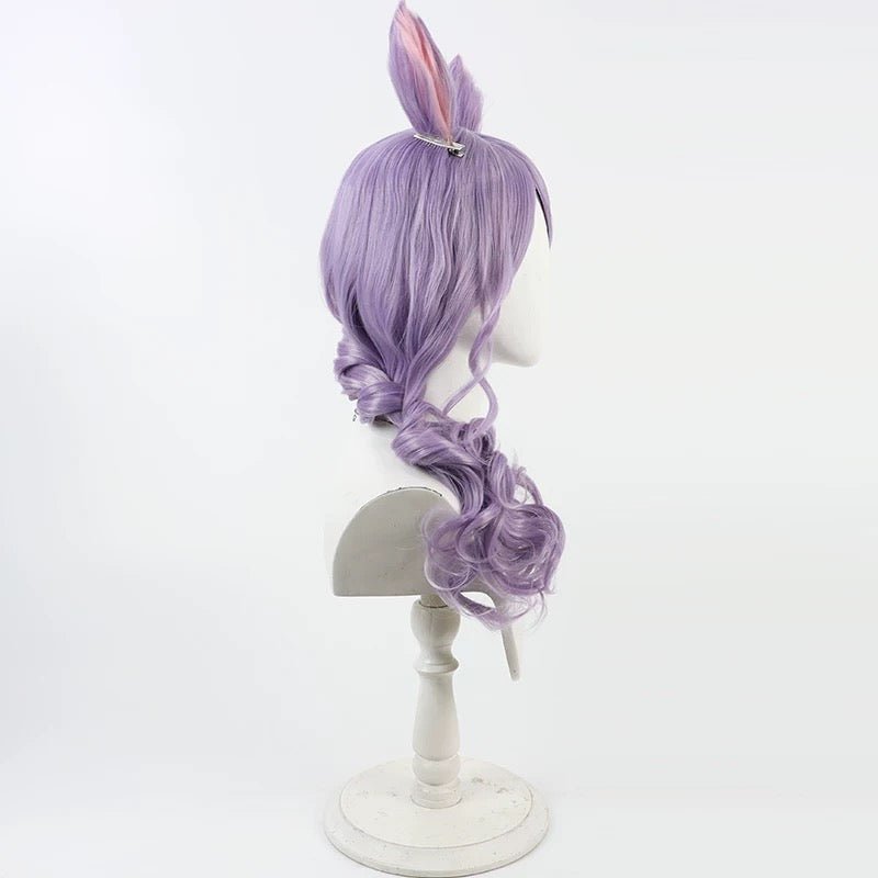 L - email Wig Umamusume: Pretty Derby Mejiro McQueen Purple Curly 50cm Cosplay Wig - lemailwigs