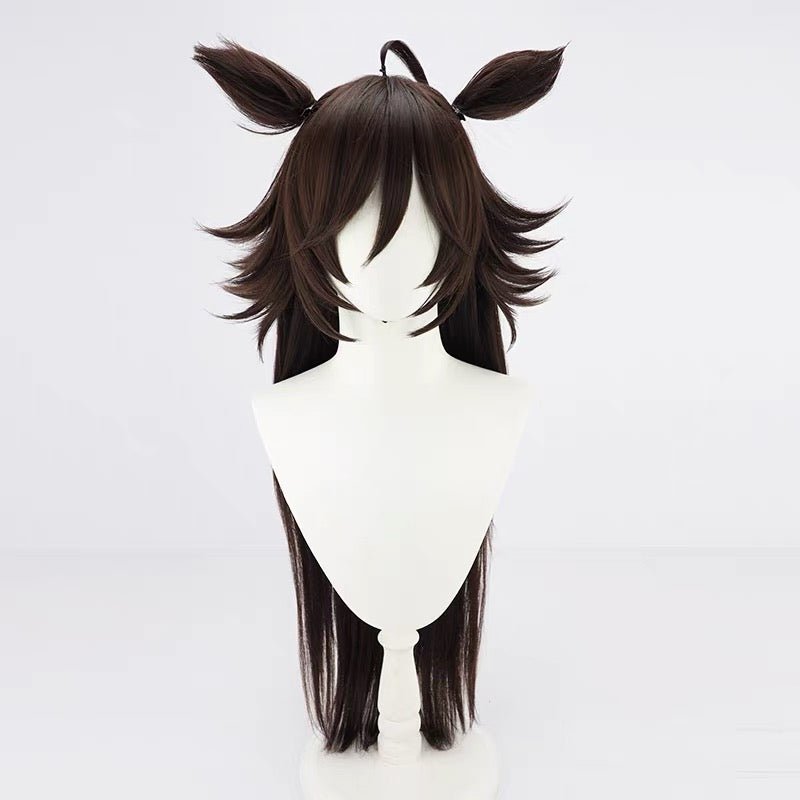 L - email Wig Umamusume: Pretty Derby Mr. C.B. Brown 85cm Ears And Tail Halloween Cosplay Wig - lemailwigs
