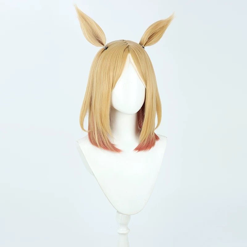 L - email Wig Umamusume: Pretty Derby Narita Top Road Short Tail And Ears Halloween Cosplay Wig - lemailwigs