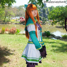 L-email Wig Umamusume: Pretty Derby Silence Suzuka Uniform Cosplay Costume And Wig Full Set - lemailwigs