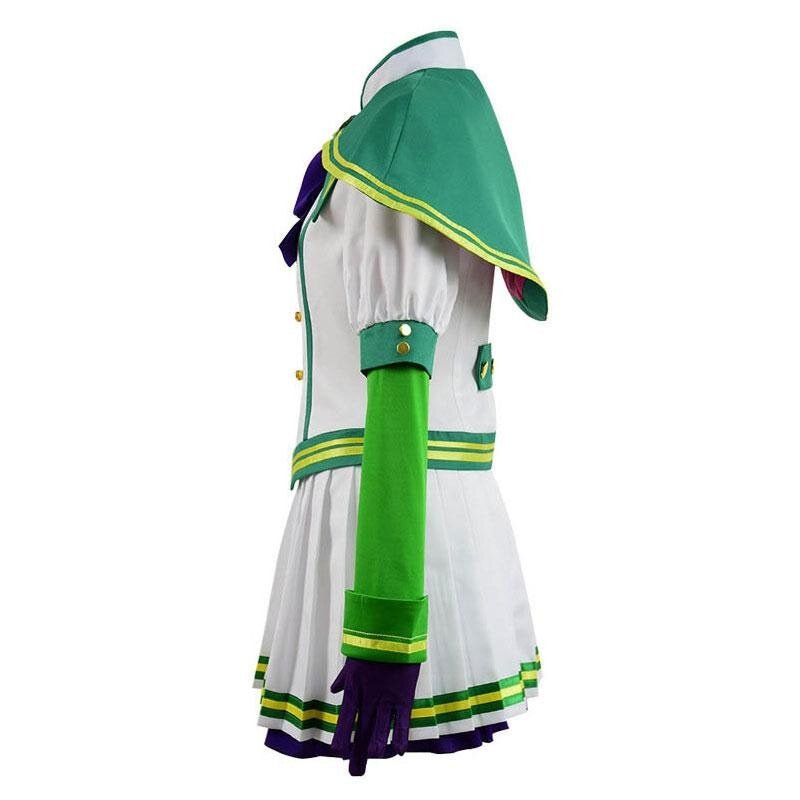 L-email Wig Umamusume: Pretty Derby Silence Suzuka Uniform Cosplay Costume And Wig Full Set - lemailwigs