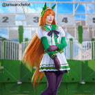 L - email Wig Umamusume: Pretty Derby Silence Suzuka Uniform Cosplay Wig Full Set - lemailwigs