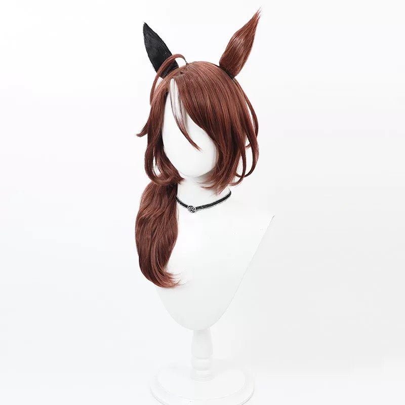 L - email Wig Umamusume: Pretty Derby Sounds of Earth Brown 50cm Halloween Cosplay Wig - lemailwigs