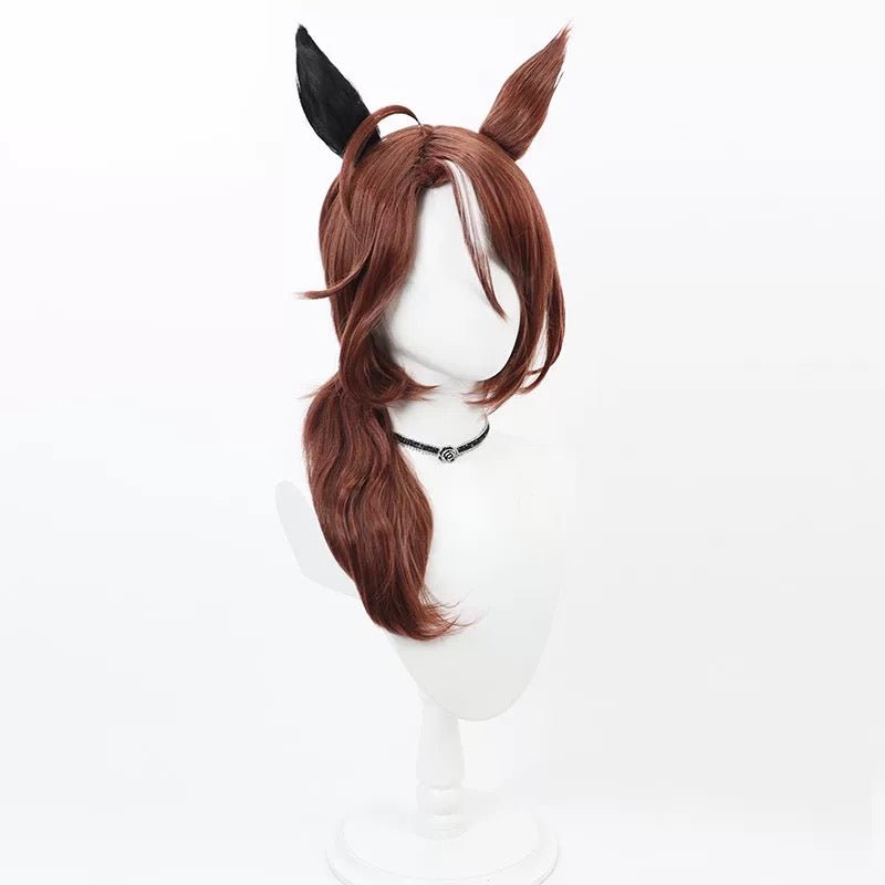 L - email Wig Umamusume: Pretty Derby Sounds of Earth Brown 50cm Halloween Cosplay Wig - lemailwigs