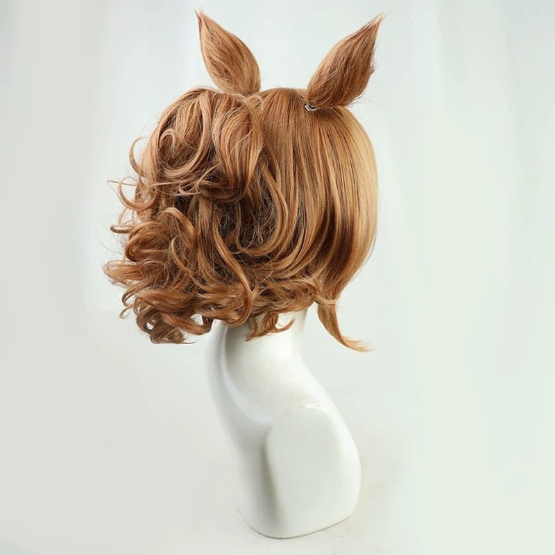 L - email Wig Umamusume: Pretty Derby Taiki Shuttle Brown Halloween Cosplay Wig - lemailwigs