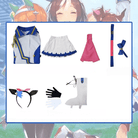 L - email Wig Umamusume: Pretty Derby Tokai Teio Halloween Cosplay Costume And Wig Full Set - lemailwigs