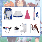 L - email Wig Umamusume: Pretty Derby Tokai Teio Halloween Cosplay Costume And Wig Full Set - lemailwigs