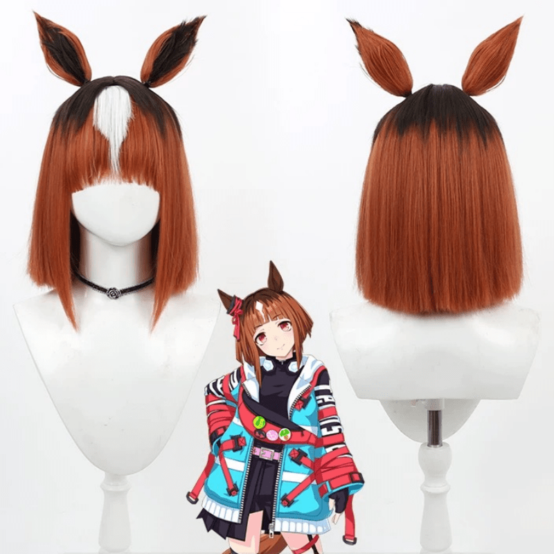 L - email Wig Umamusume: Pretty Derby Transcend Short Mixed Colors Cosplay Wig - lemailwigs