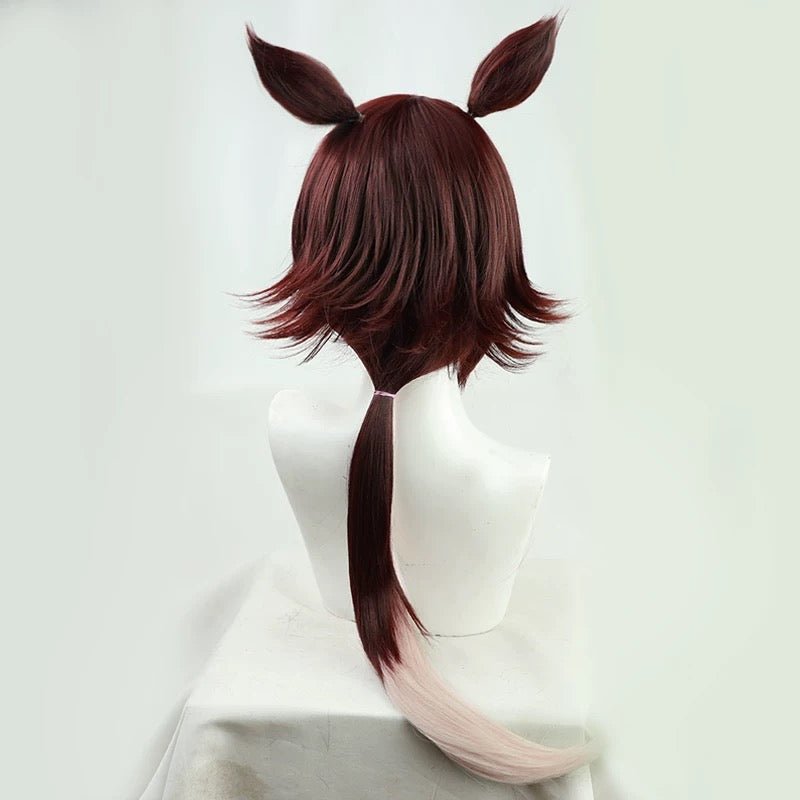 L - email Wig Umamusume: Pretty Derby Vodka Brown Long Ears And Tail Halloween Cosplay Wig - lemailwigs