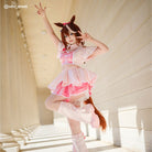 L - email Wig Umamusume:Pretty Derby 4.5th Anniversary Pink Cosplay Costume Wig Tail Set - lemailwigs