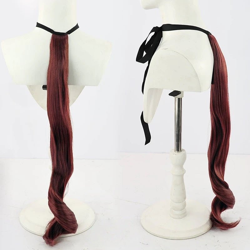 L - email Wig Umamusume:Pretty Derby Agnes Tachyon Brown 48cm Cosplay Wig And Tail Ears - lemailwigs