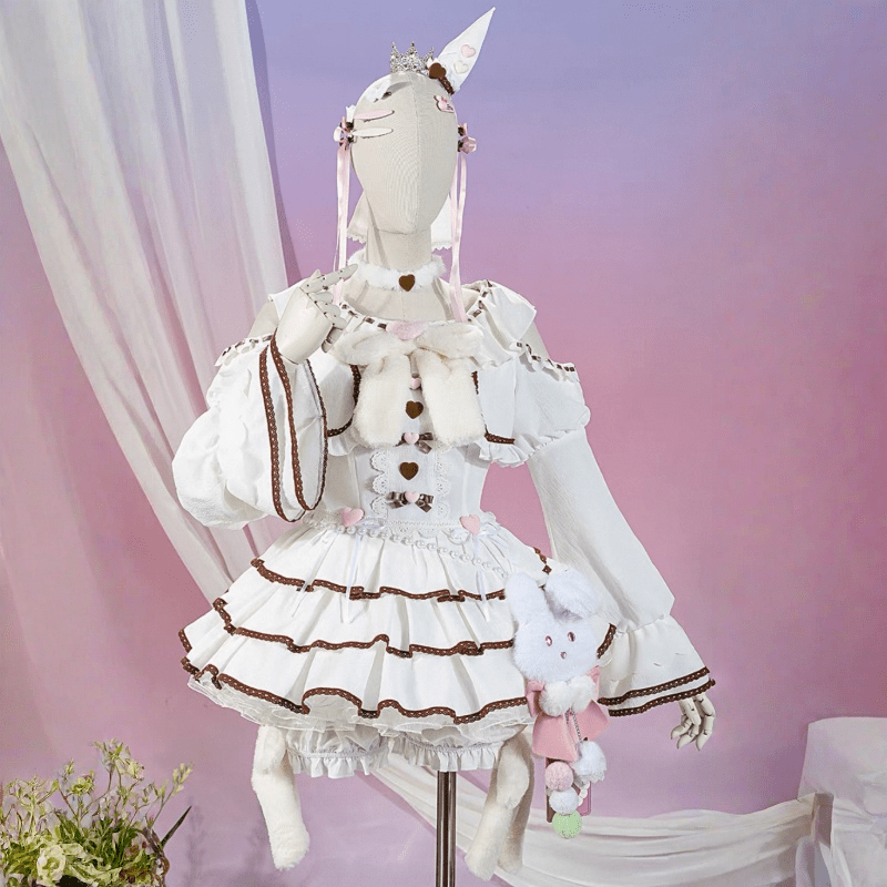 L - email Wig Umamusume:Pretty Derby Aston Machan Dress Lolita Cosplay Costume - lemailwigs