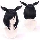 L - email Wig Umamusume:Pretty Derby Eishin Flash Black Blue 30cm Cosplay Wig - lemailwigs
