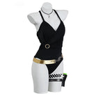 L - email Wig Umamusume:Pretty Derby Gold Ship Black Swimsuit Cosplay Costume - lemailwigs