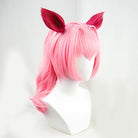L - email Wig Umamusume:Pretty Derby Haru Urara Pink Cosplay Wig And Tail - lemailwigs