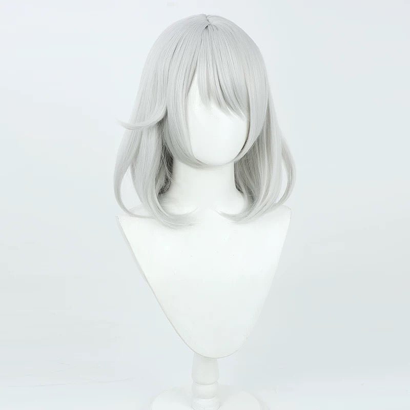 L - email Wig Umamusume:Pretty Derby Hishi Miracle Grey Cosplay Wig Ears And Tail - lemailwigs