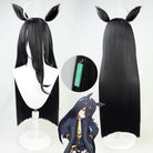 L - email Wig Umamusume:Pretty Derby Manhattan Cafe Black Long Straight Cosplay Wig And Tail - lemailwigs