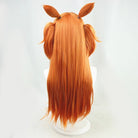 L - email Wig Umamusume:Pretty Derby Mayano Top Gun Orange Cosplay Wig And Tail - lemailwigs