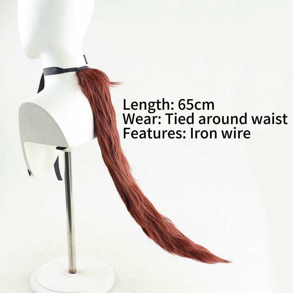 L - email Wig Umamusume:Pretty Derby Meisho Doto Brown Cosplay Wig And Tail - lemailwigs