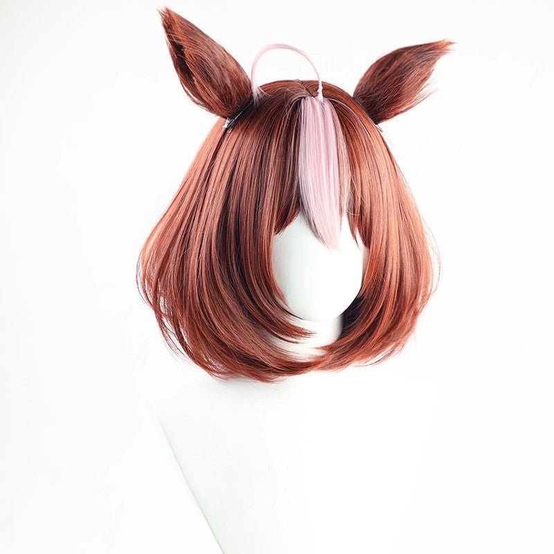 L - email Wig Umamusume:Pretty Derby Meisho Doto Brown Cosplay Wig And Tail - lemailwigs