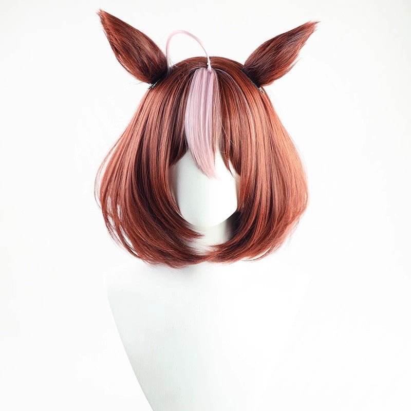 L - email Wig Umamusume:Pretty Derby Meisho Doto Brown Cosplay Wig And Tail - lemailwigs