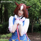 L - email Wig Umamusume:Pretty Derby Meisho Doto Brown Cosplay Wig And Tail - lemailwigs