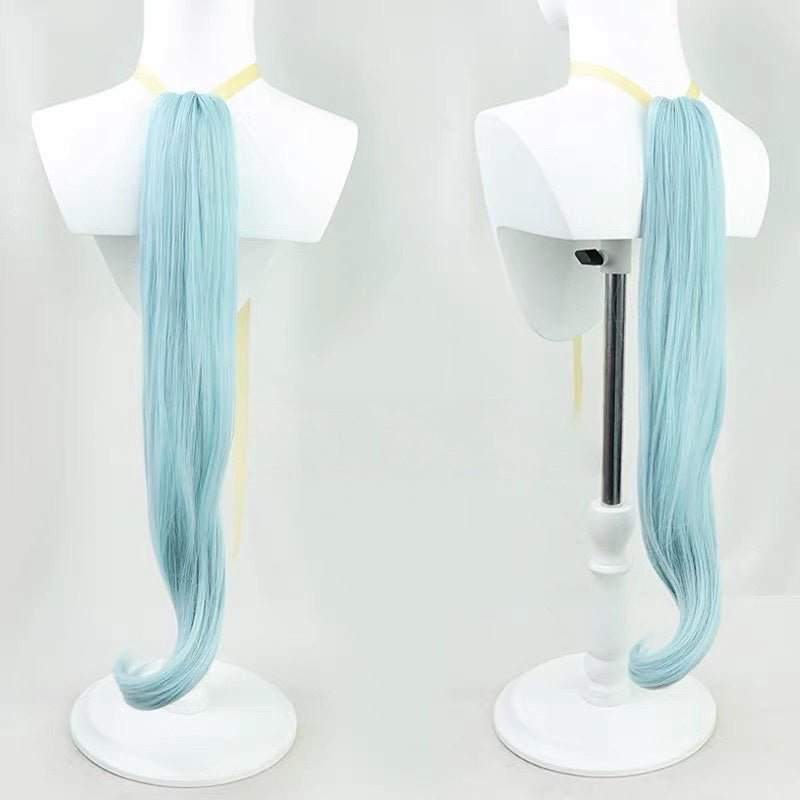 L - email Wig Umamusume:Pretty Derby Mejiro Ardan Blue - green 85cm Cosplay Wig - lemailwigs