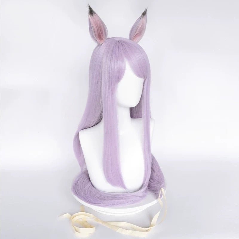 L - email Wig Umamusume:Pretty Derby Mejiro McQueen Purple 60cm Cosplay Wig And Ears Tail - lemailwigs