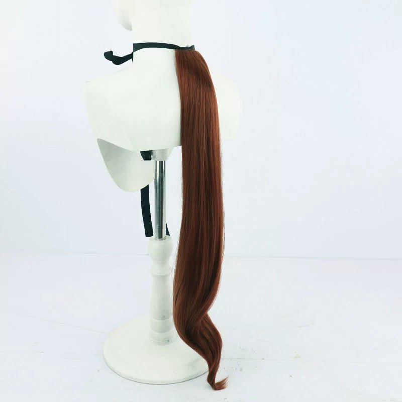 L - email Wig Umamusume:Pretty Derby Nakayama Festa Brown Cosplay Wig Tail - lemailwigs