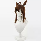 L - email Wig Umamusume:Pretty Derby Nakayama Festa Brown Cosplay Wig Tail - lemailwigs