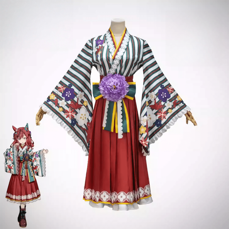 L - email Wig Umamusume:Pretty Derby Nice Nature New Year Cosplay Costume - lemailwigs