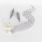 L - email Wig Umamusume:Pretty Derby Oguri Cap Gray 90cm Cosplay Wig And Tail Ears - lemailwigs
