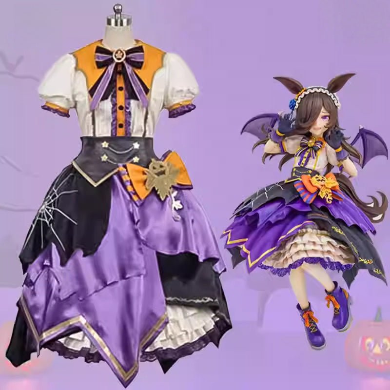 L - email Wig Umamusume:Pretty Derby Rice Shower Halloween Cosplay Costume - lemailwigs