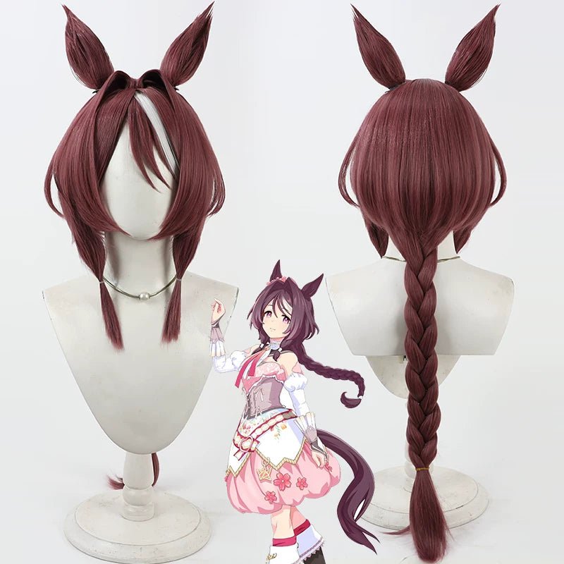 L - email Wig Umamusume:Pretty Derby Sakura Chiyono O Cosplay Wig Tail - lemailwigs