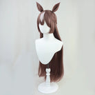 L - email Wig Umamusume:Pretty Derby Satono Diamond Brown Cosplay Wig And Tail - lemailwigs