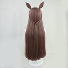L - email Wig Umamusume:Pretty Derby Satono Diamond Brown Cosplay Wig And Tail - lemailwigs
