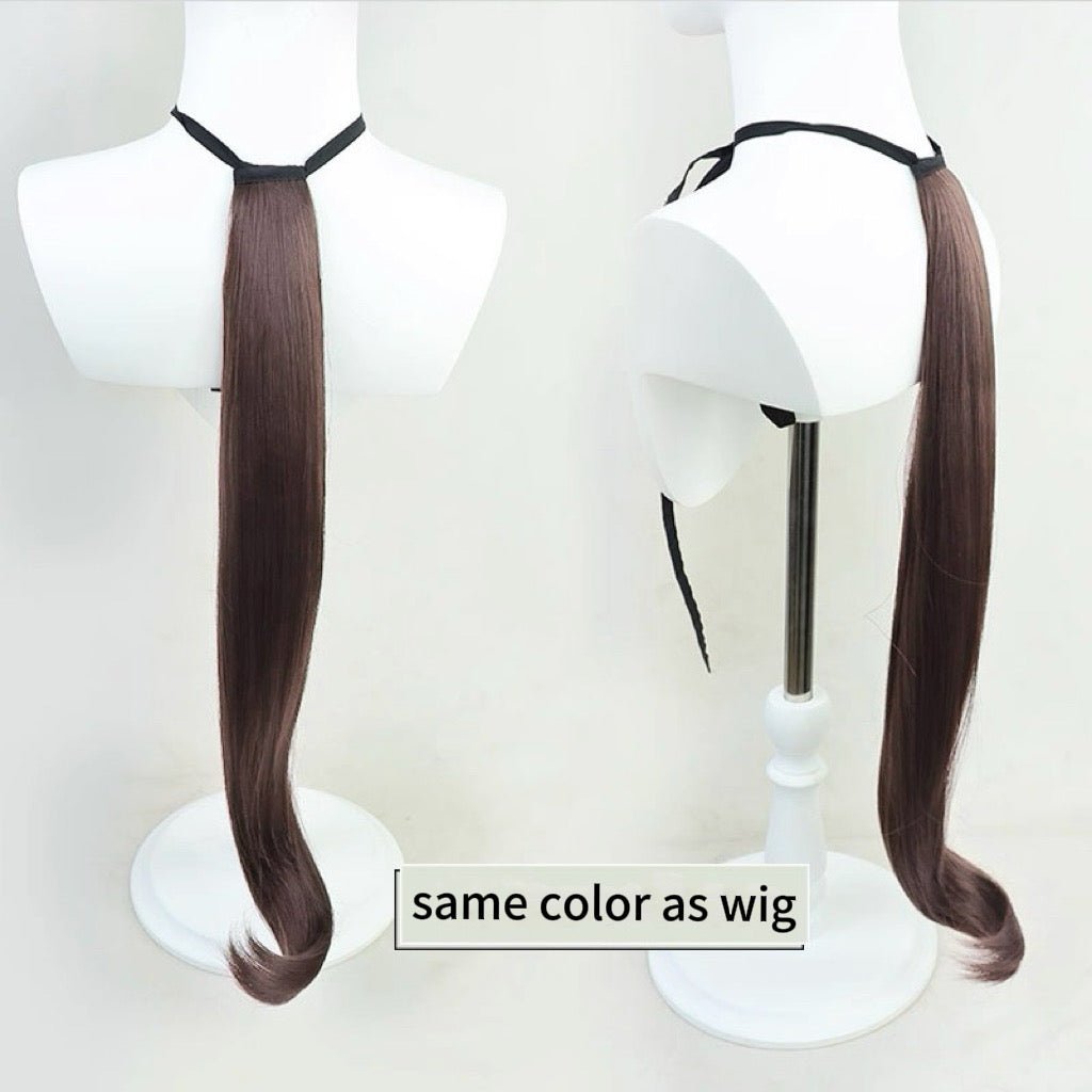 L - email Wig Umamusume:Pretty Derby Satono Diamond Brown Cosplay Wig And Tail - lemailwigs