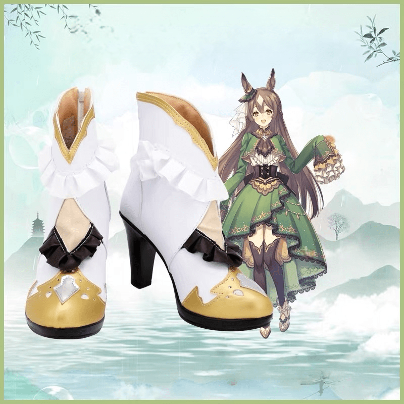L - email Wig Umamusume:Pretty Derby Satono Diamond High Heel Custom Cosplay Shoes - lemailwigs